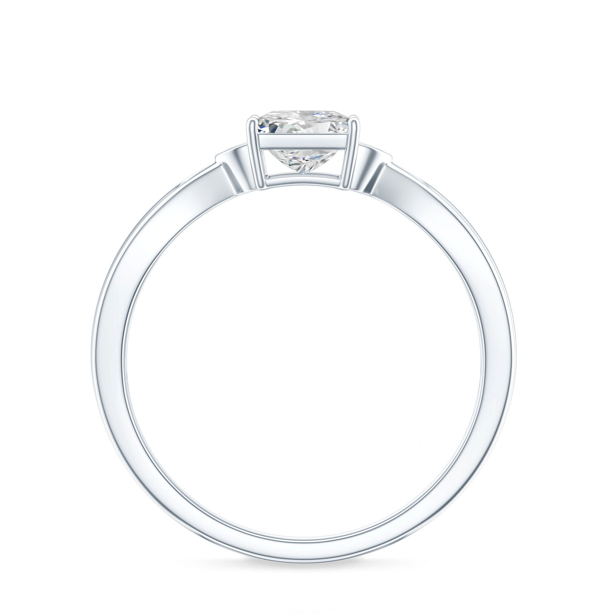 0.8 Carat Princess Cut Lab Grown Diamond Solitaire Promise Ring