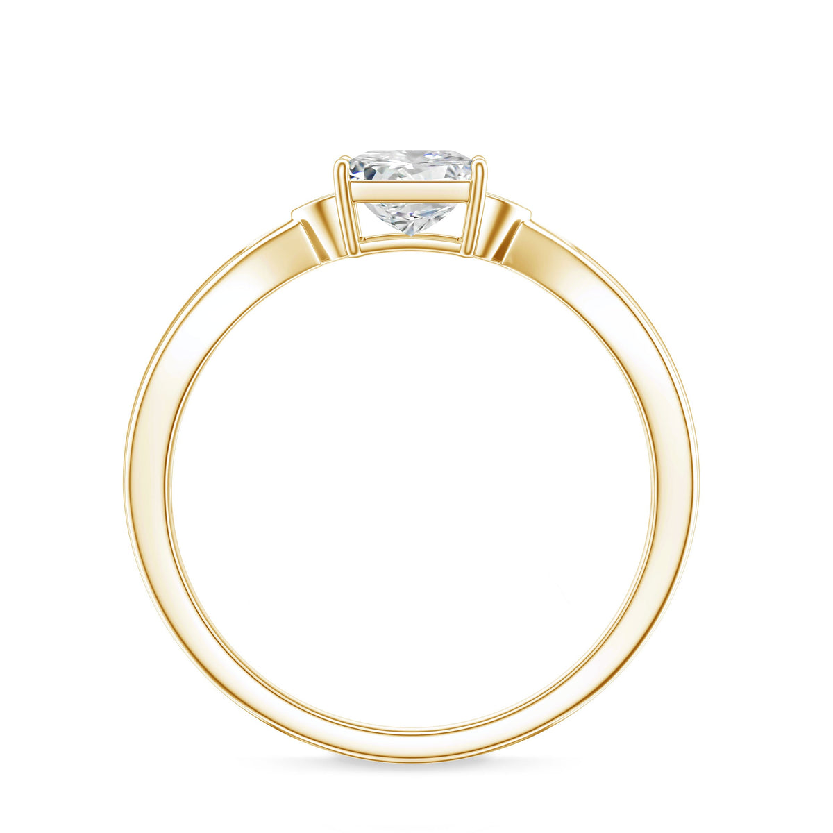 0.8 Carat Princess Cut Lab Grown Diamond Solitaire Promise Ring