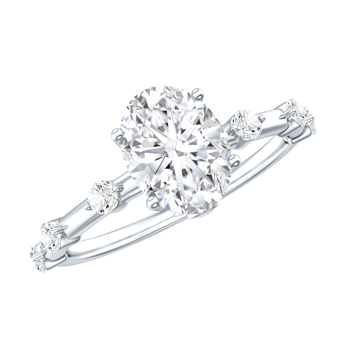 1.2 Carat Lab Grown Diamond Oval Solitaire Engagement Ring