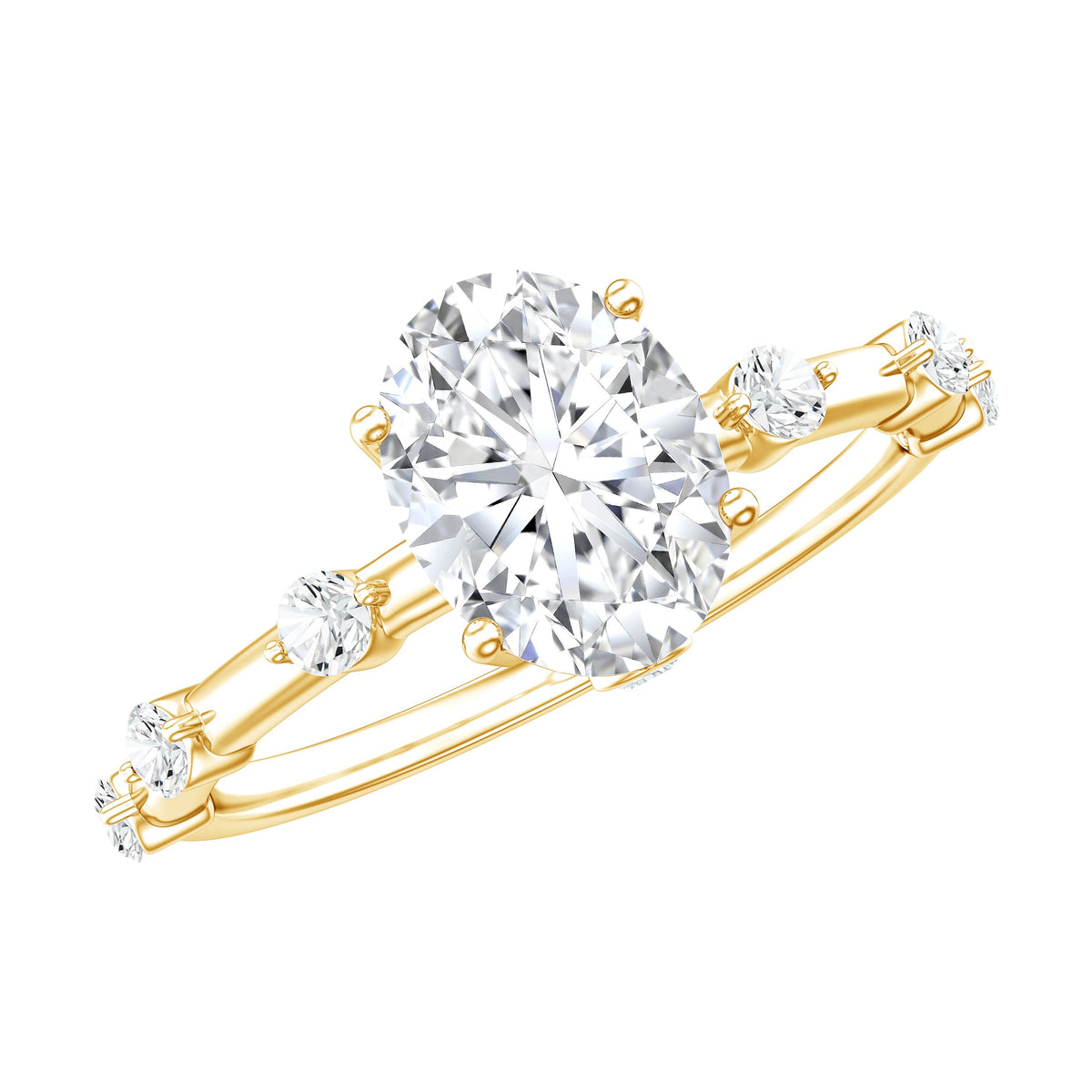 1.2 Carat Lab Grown Diamond Oval Solitaire Engagement Ring