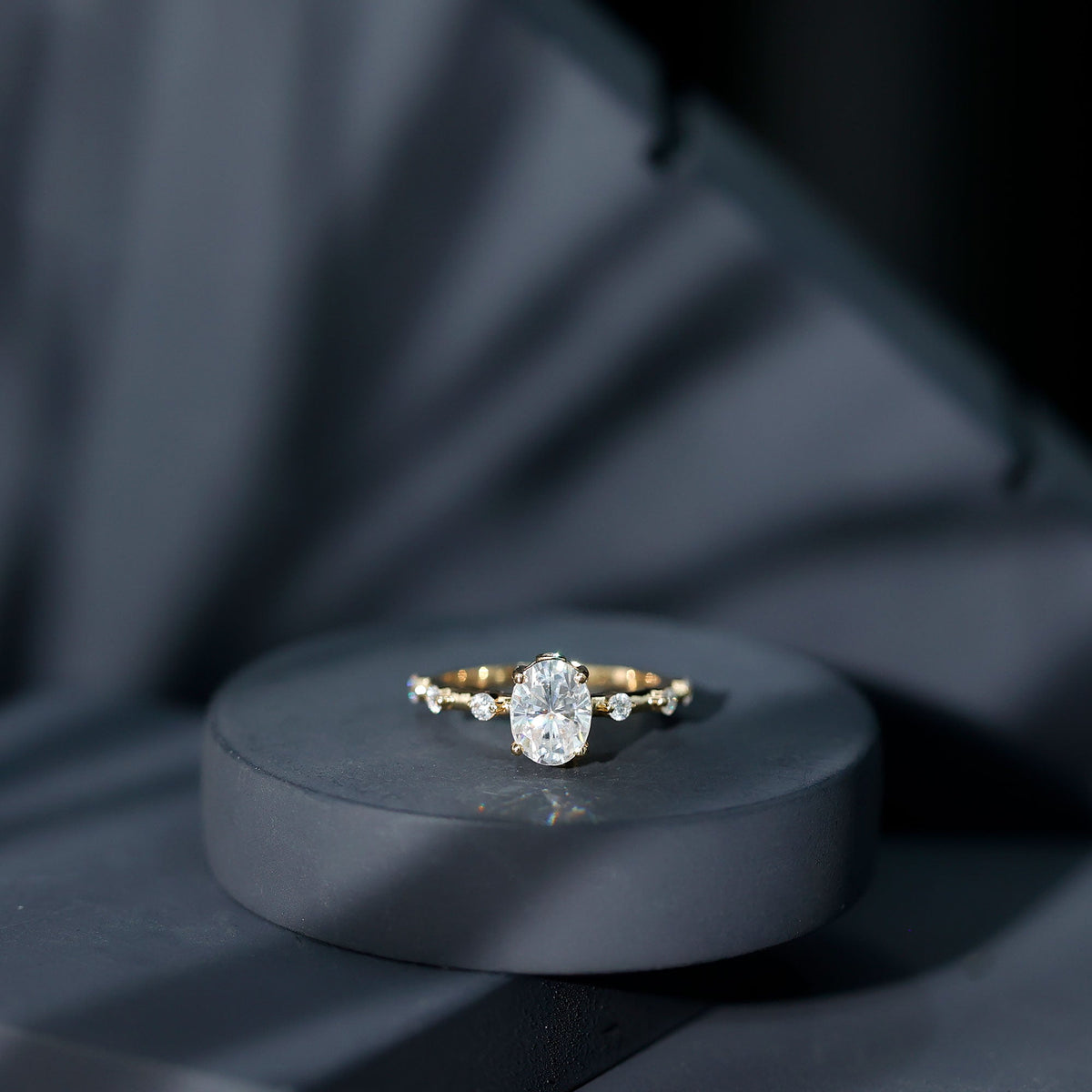 1.2 Carat Lab Grown Diamond Oval Solitaire Engagement Ring