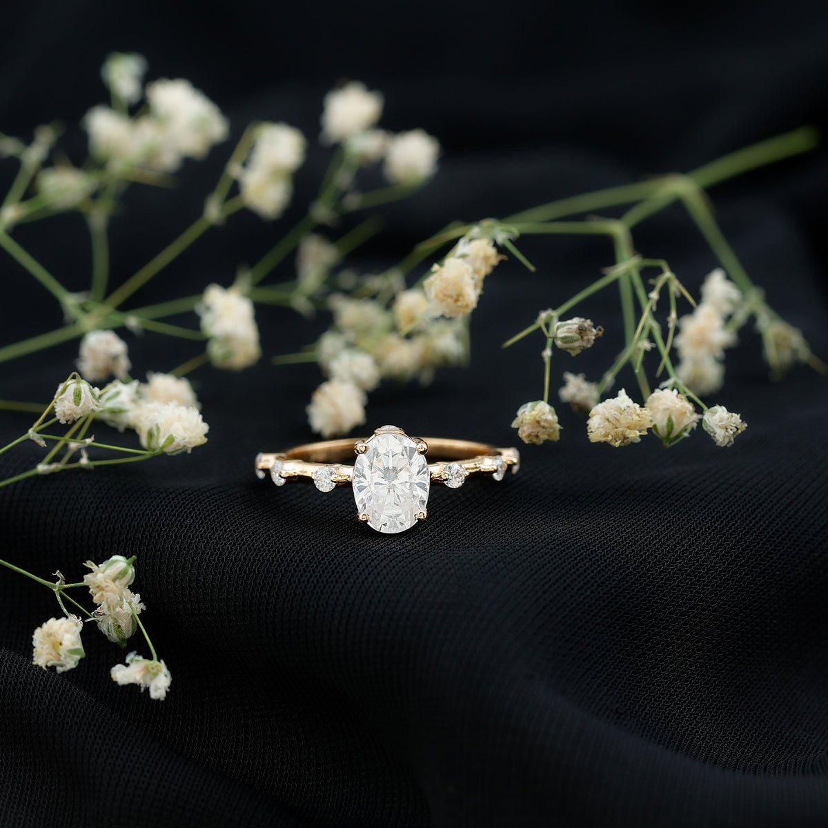 1.2 Carat Lab Grown Diamond Oval Solitaire Engagement Ring
