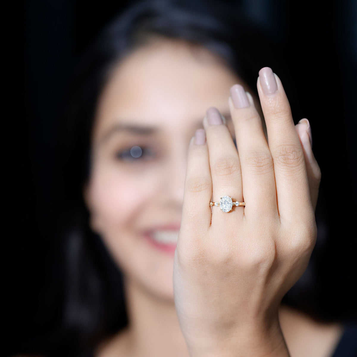 1.2 Carat Lab Grown Diamond Oval Solitaire Engagement Ring