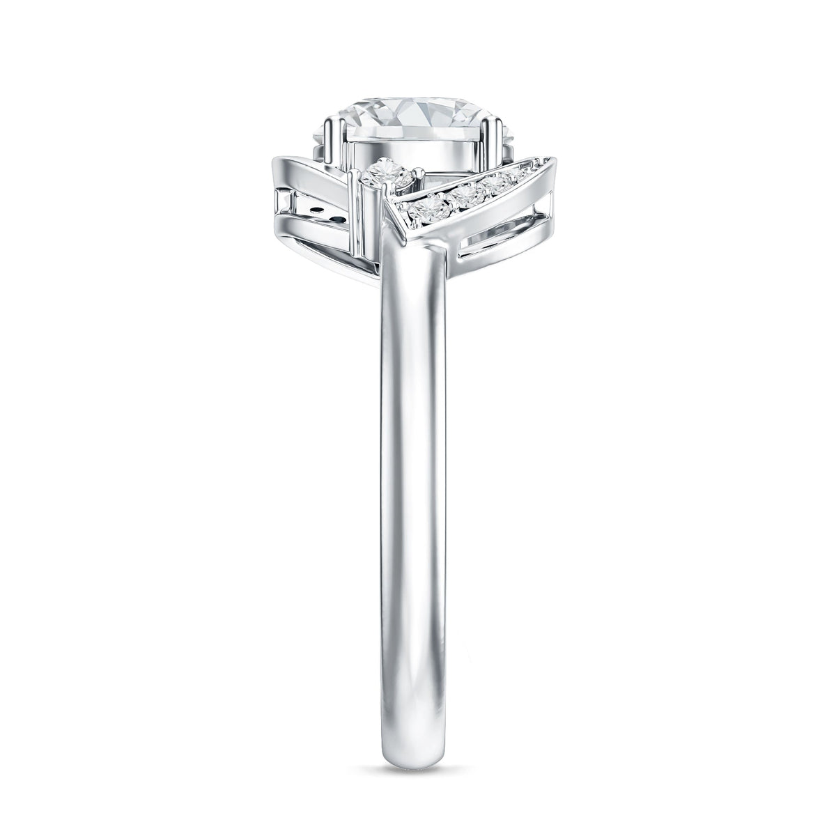 2 Carat Lab Grown Diamond Bypass Engagement Ring