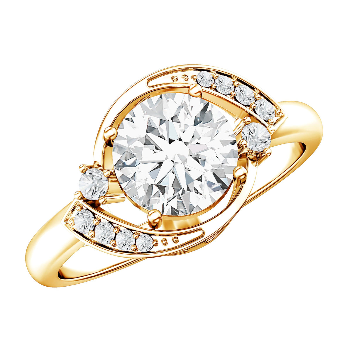 2 Carat Lab Grown Diamond Bypass Engagement Ring