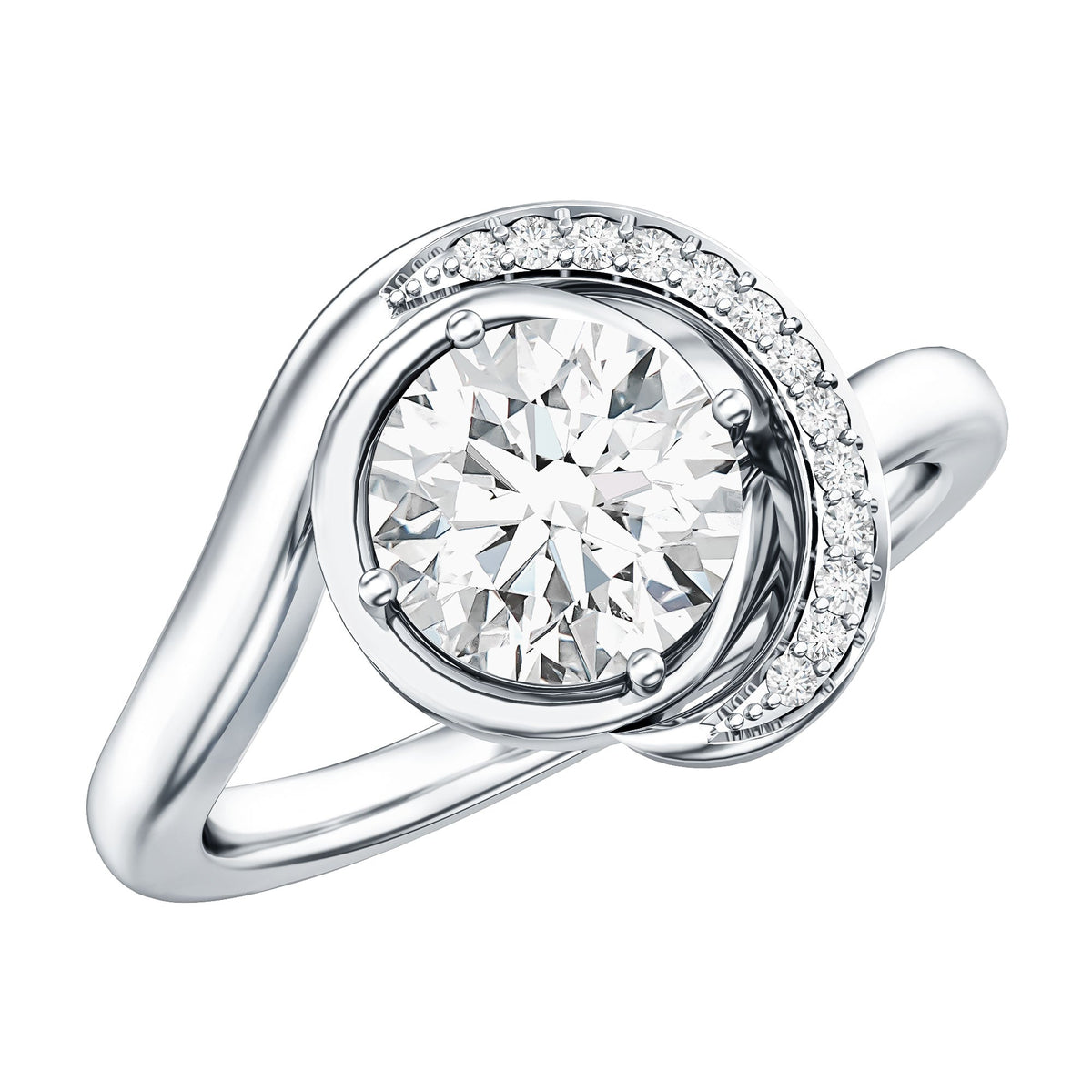 1.2 Carat Lab Grown Diamond Unique Engagement Ring For Her