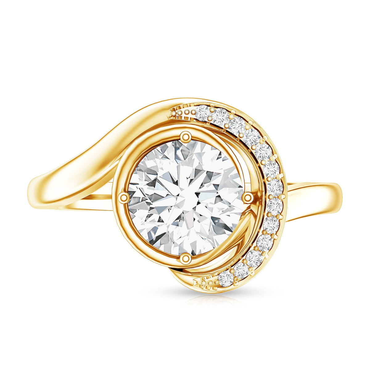 1.2 Carat Lab Grown Diamond Unique Engagement Ring For Her