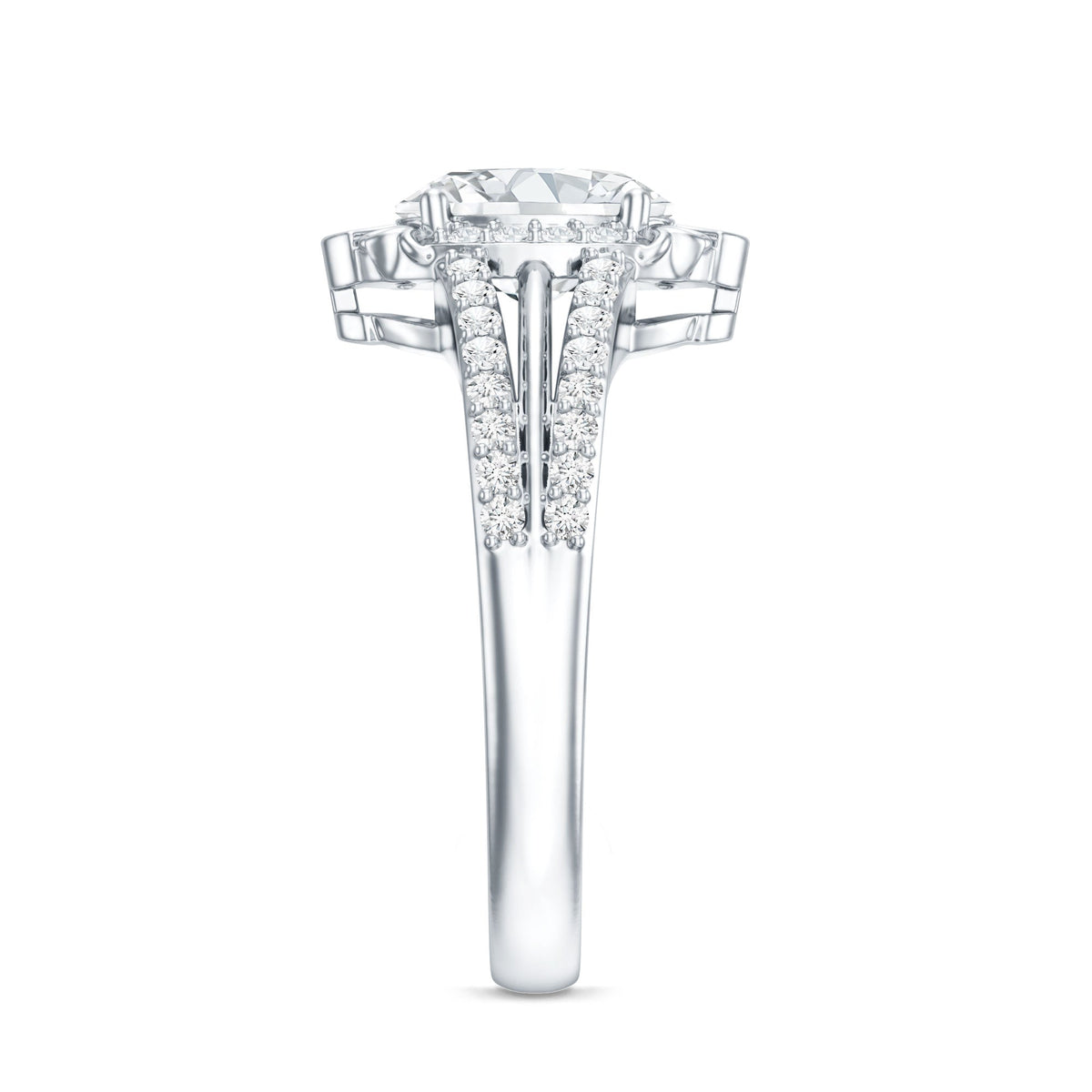 1.2 Carat Oval Lab Grown Diamond Vintage Engagement Ring For Women
