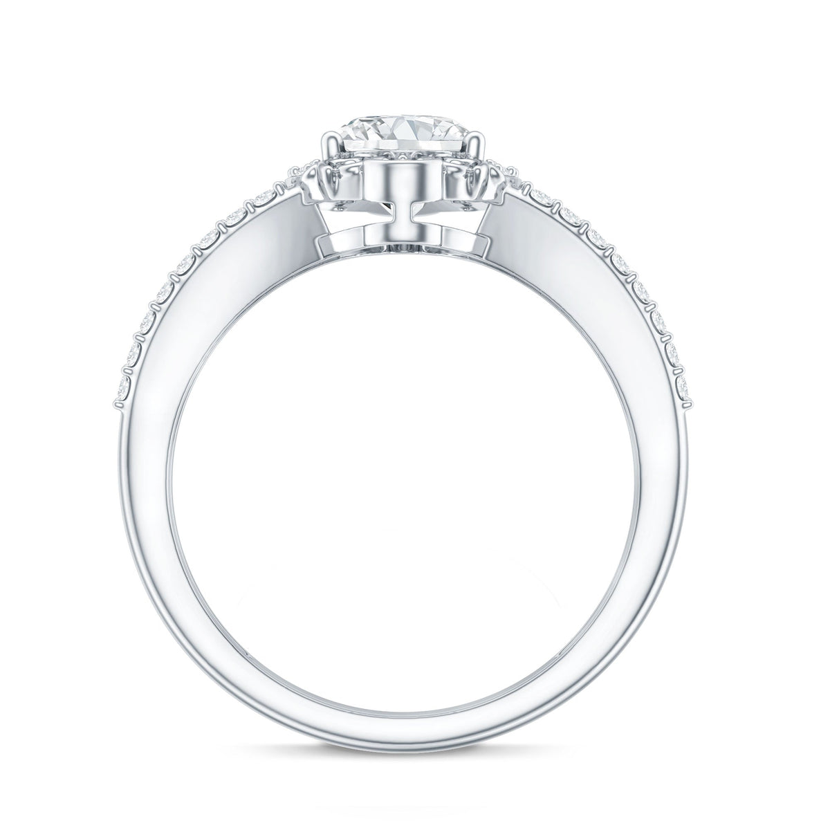 1.2 Carat Oval Lab Grown Diamond Vintage Engagement Ring For Women