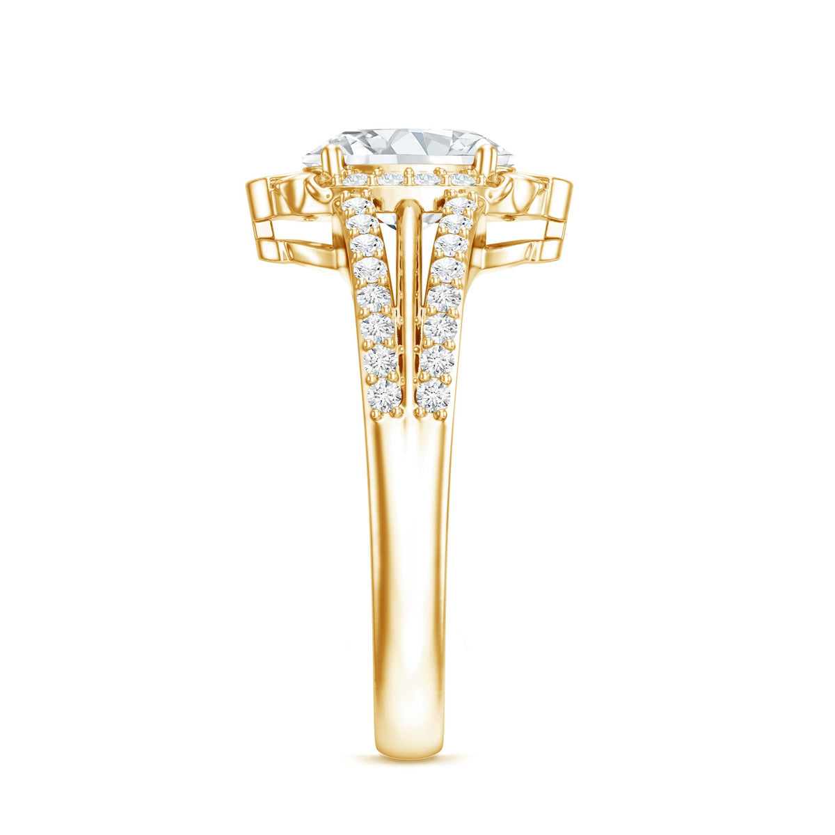 1.2 Carat Oval Lab Grown Diamond Vintage Engagement Ring For Women