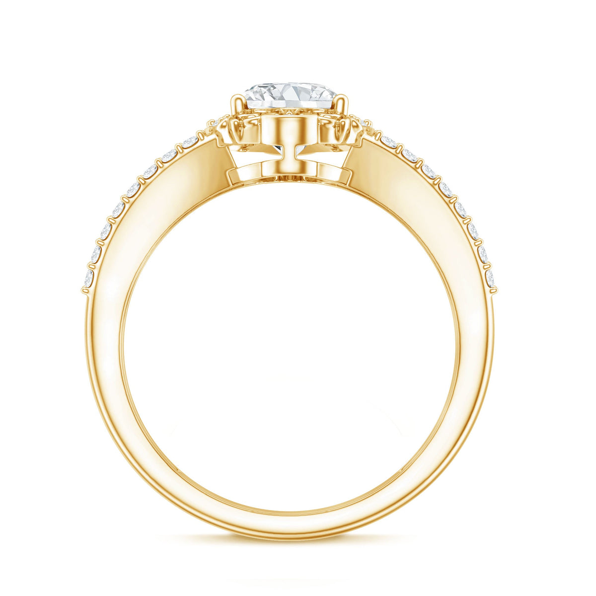 1.2 Carat Oval Lab Grown Diamond Vintage Engagement Ring For Women