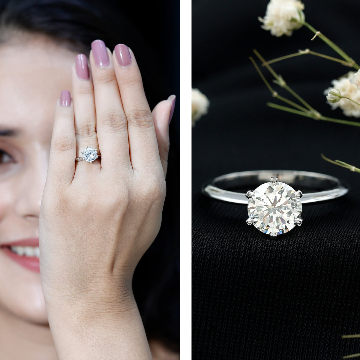 2 Carat Lab Grown Diamond Six Prongs Engagement Ring