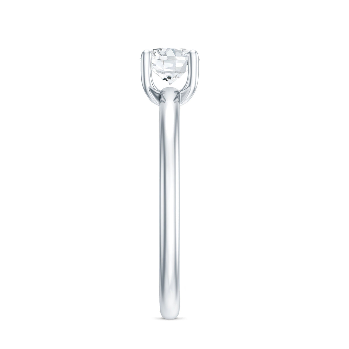 0.9 Carat Certified Lab Grown Diamond Round Cut Engagement Ring