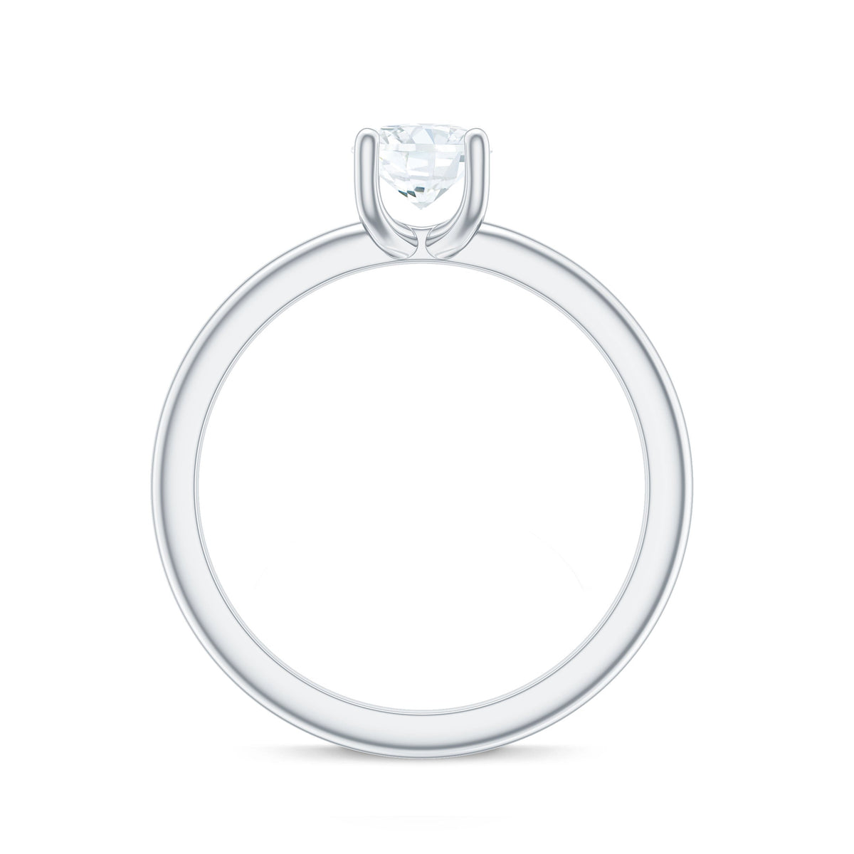 0.9 Carat Certified Lab Grown Diamond Round Cut Engagement Ring