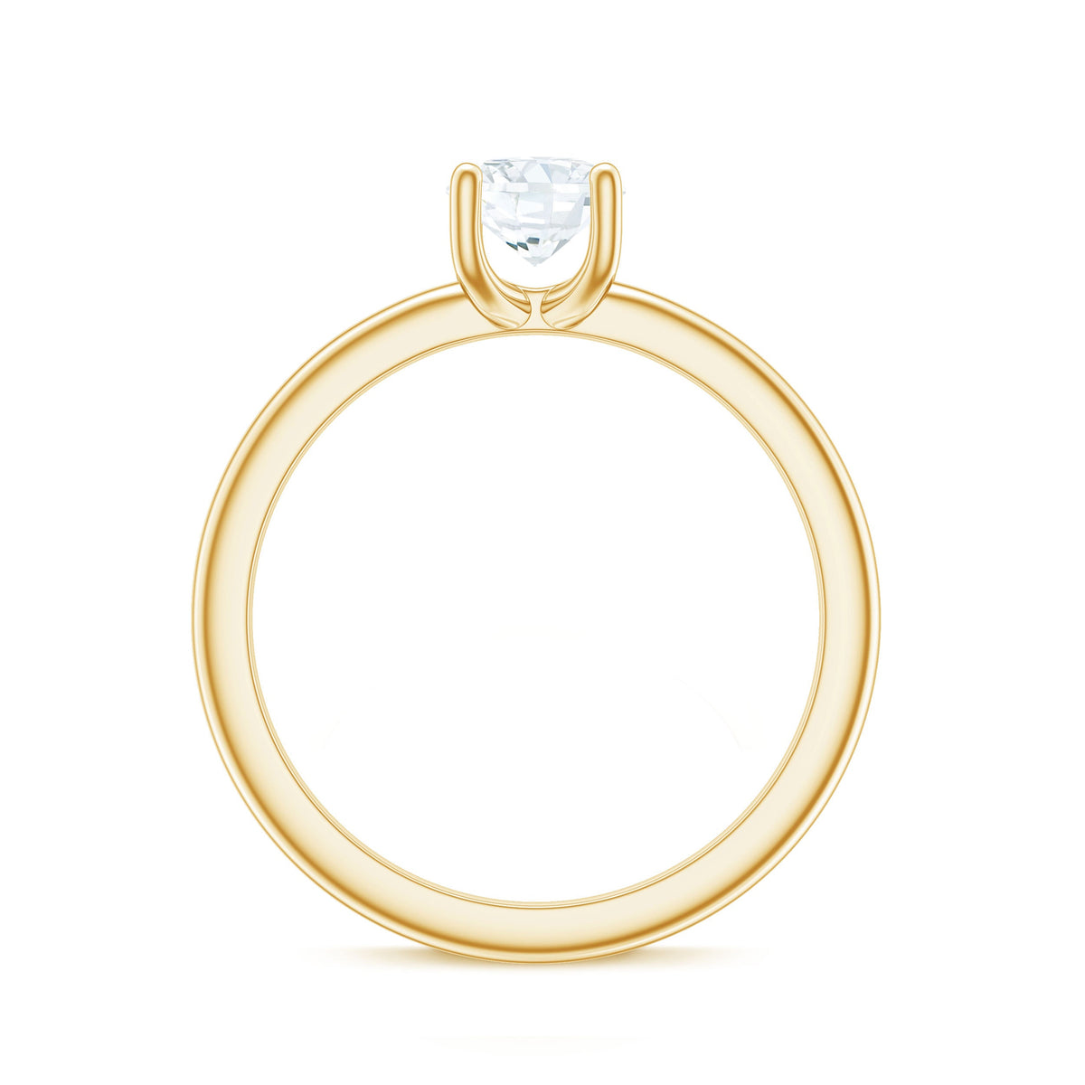 0.9 Carat Certified Lab Grown Diamond Round Cut Engagement Ring
