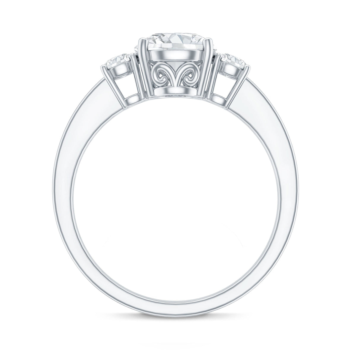 1.2 Carat Lab Grown Diamond 3 Stone Engagement Ring for Women