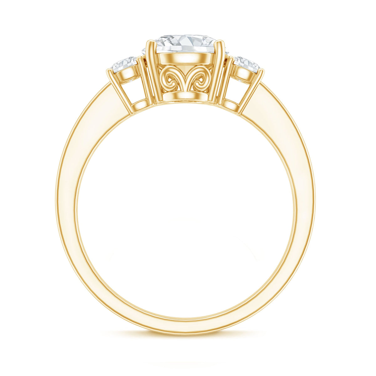 1.2 Carat Lab Grown Diamond 3 Stone Engagement Ring for Women