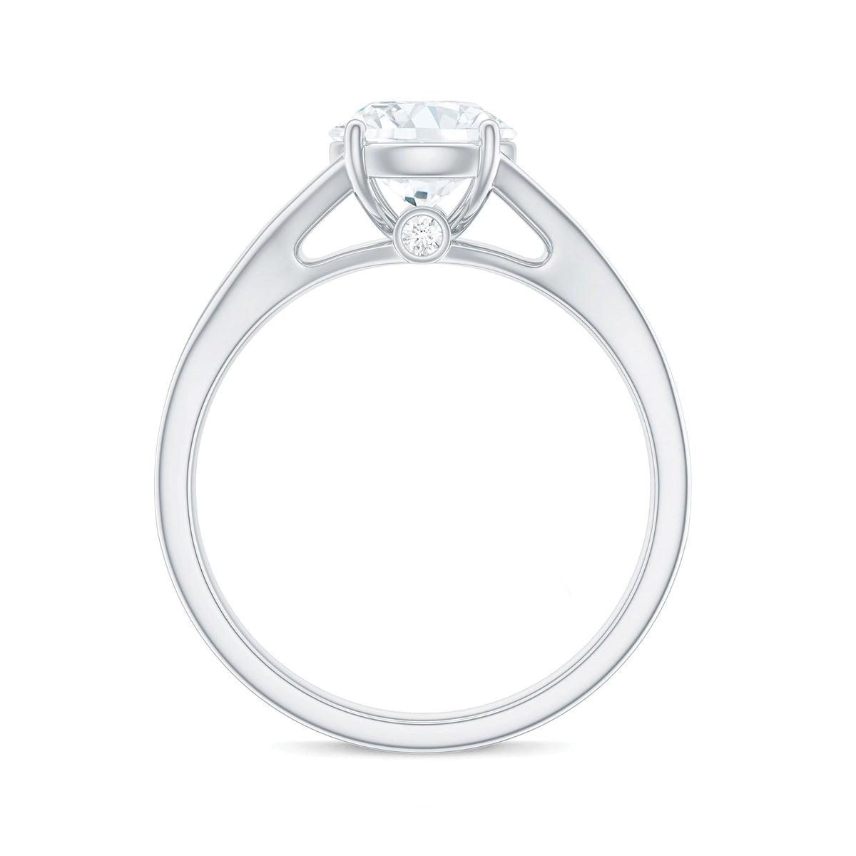 2 Carat Lab Grown Diamond Solitaire Engagement Ring with Split Shank
