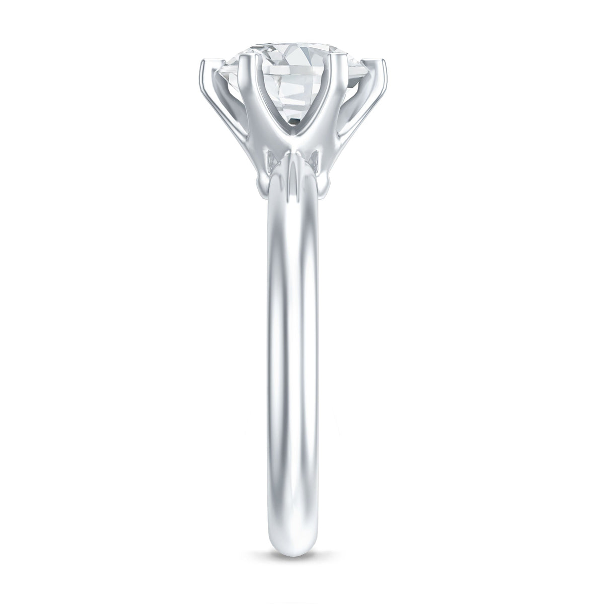 2 CT Moissanite Solitaire Engagement Ring in 6 Prongs