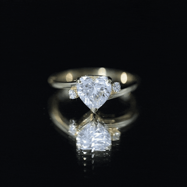 1.2 Carat Heart Lab Grown Diamond Proposal Ring For Her