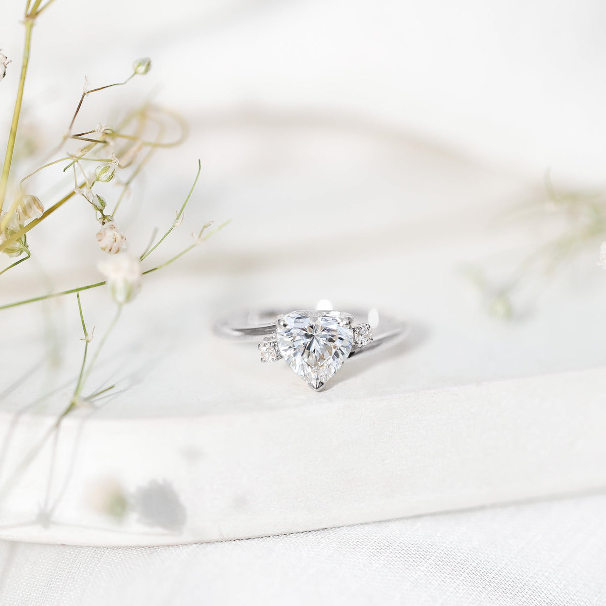 1.2 Carat Heart Lab Grown Diamond Proposal Ring For Her