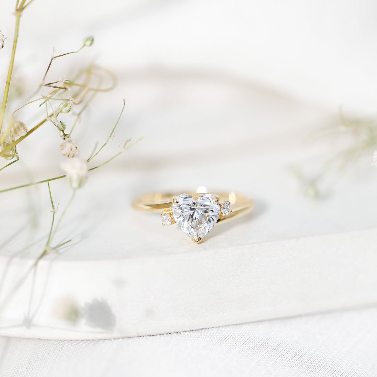 1.2 Carat Heart Lab Grown Diamond Proposal Ring For Her