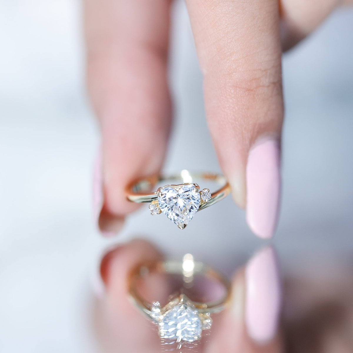 1.2 Carat Heart Lab Grown Diamond Proposal Ring For Her