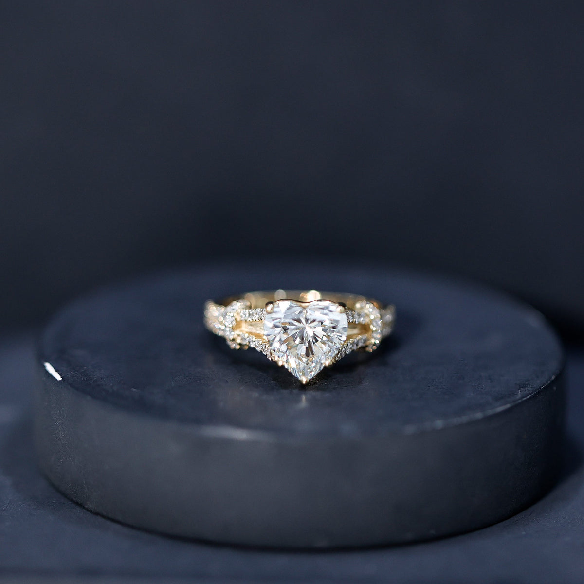 2 Carat Lab Grown Diamond Heart Shape Engagement Ring