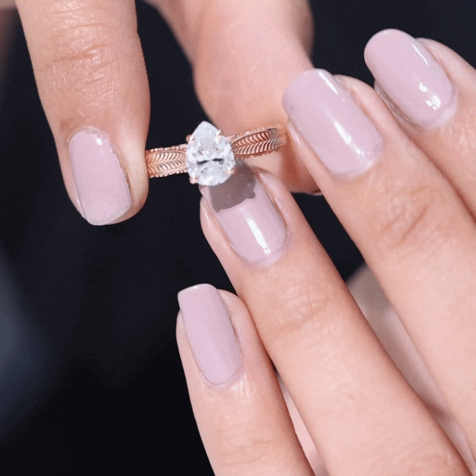 1.3 Carat Pear Lab Created Diamond Filigree Engagement Ring