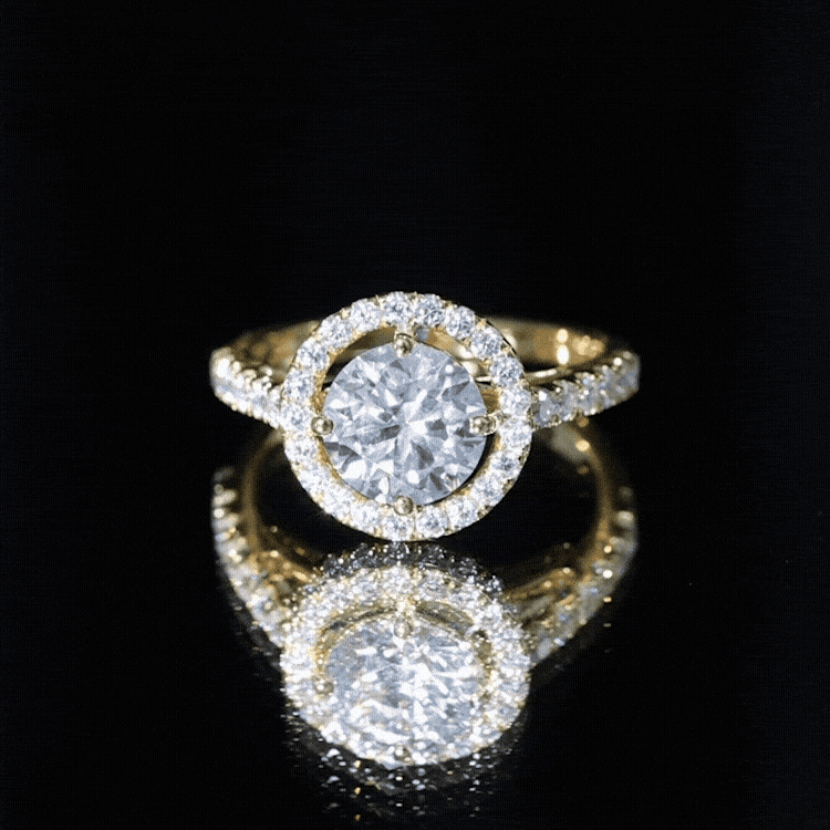 2 Carat Lab Grown Diamond Circle Engagement Ring
