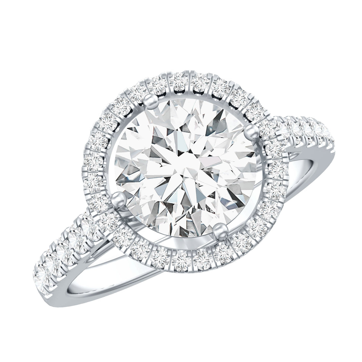 2 Carat Lab Grown Diamond Circle Engagement Ring
