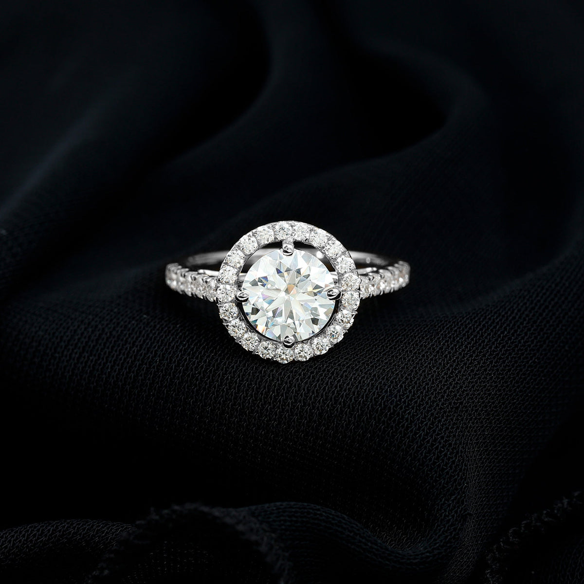2 Carat Lab Grown Diamond Circle Engagement Ring