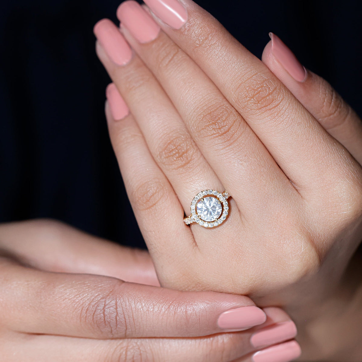 2 Carat Lab Grown Diamond Circle Engagement Ring