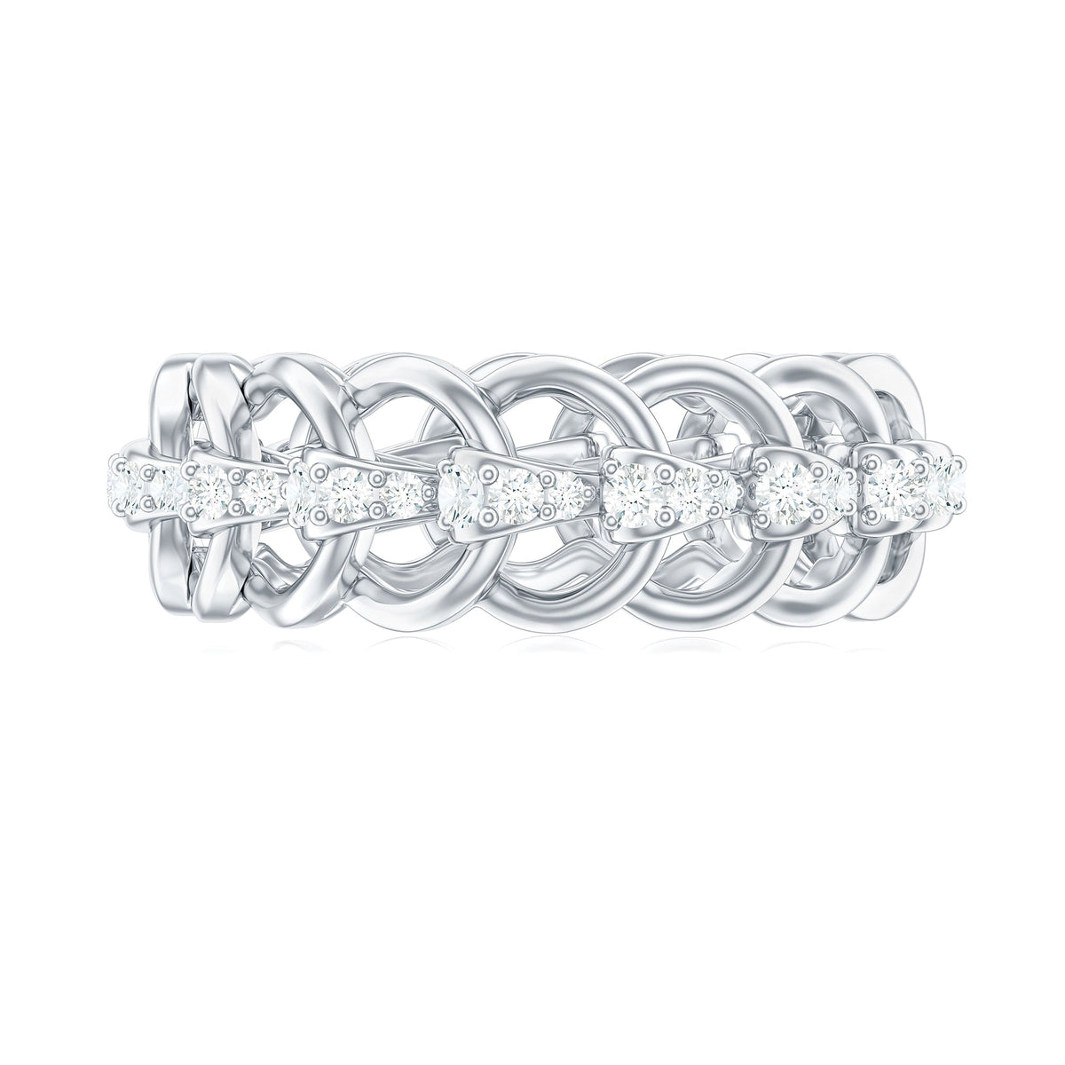 Certified Moissanite Eternity Wedding Band for Women