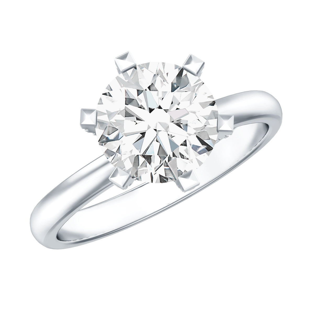 2 Carat Round Brilliant Cut Lab Grown Diamond Engagement Ring