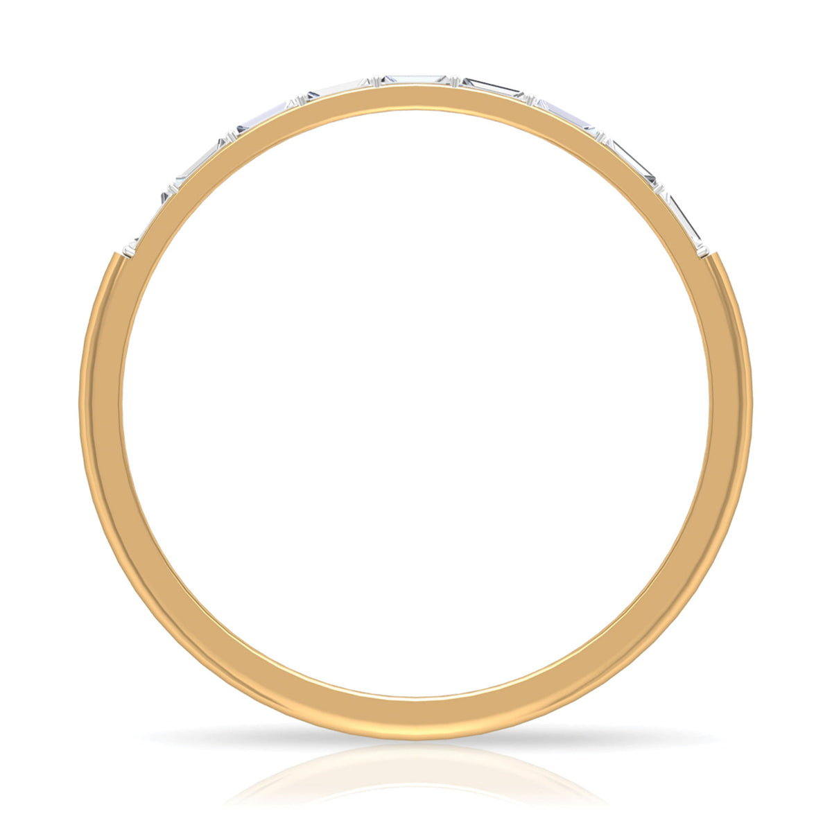 Baguette Diamond East West Stackable Ring