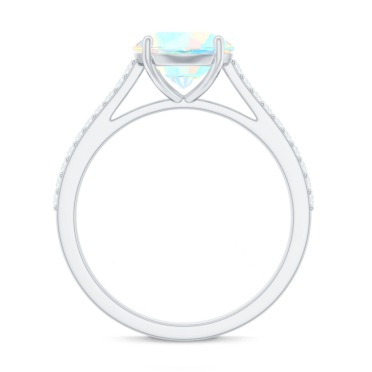 2 Carat Ethiopian Opal Diamond Engagement Ring with Certificate