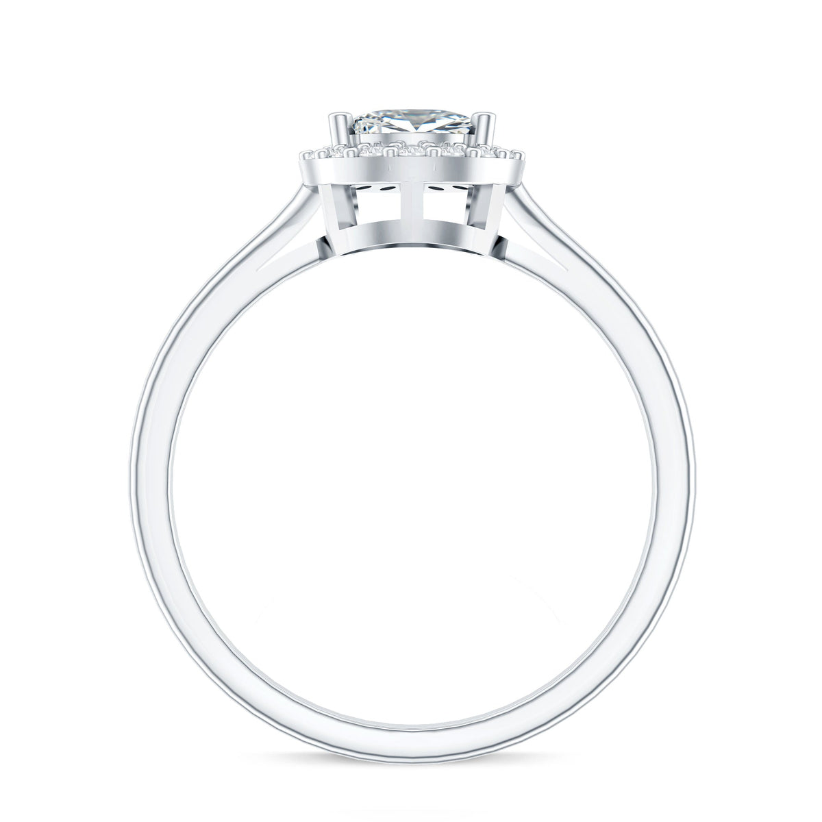 0.7 Carat Brilliant Cut Moissanite Teardrop Engagement Ring