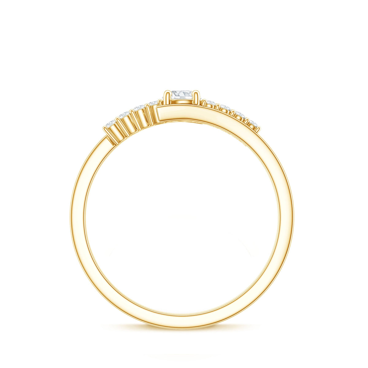 Diamond Promise Ring with Bypass Shank