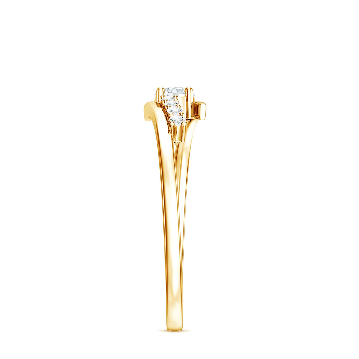 Diamond Promise Ring with Bypass Shank