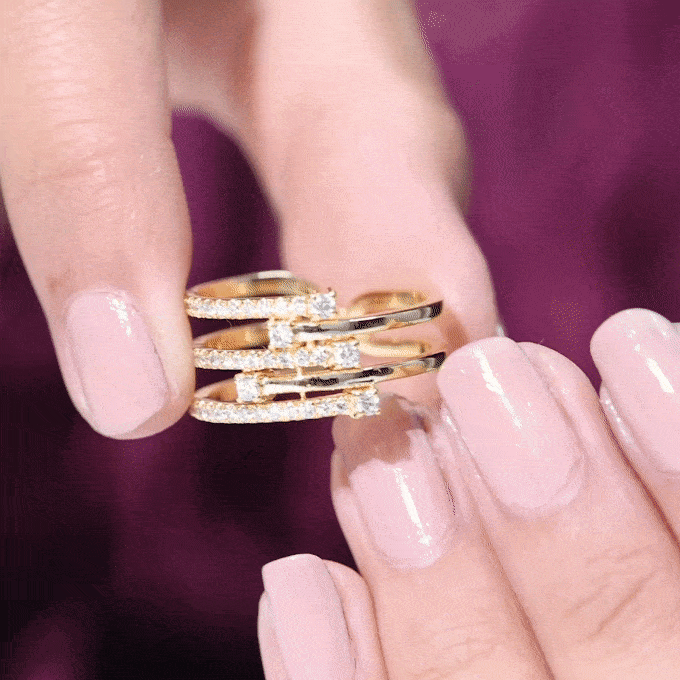 Certified Diamond Cocktail Wrap Ring