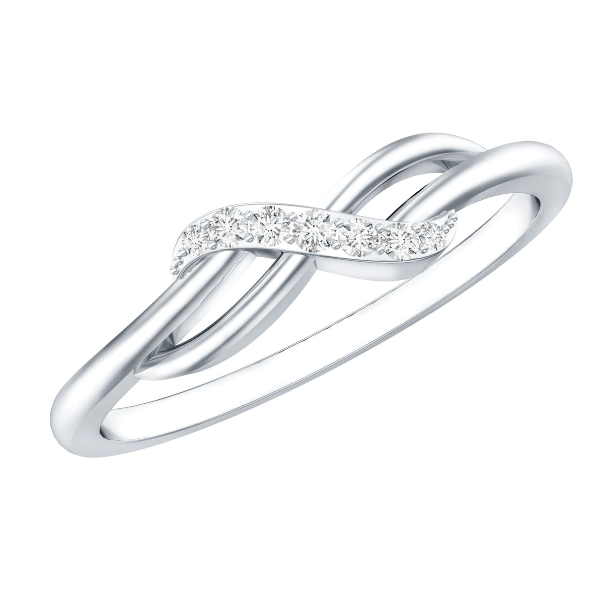 Certified Diamond Infinity Promise Ring For Her