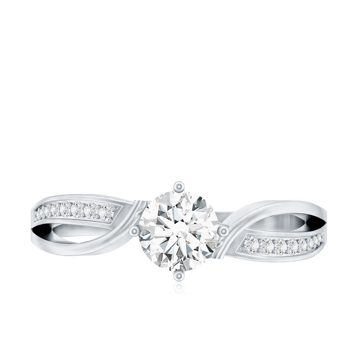 Certified Moissanite Infinity Engagement Ring for Women