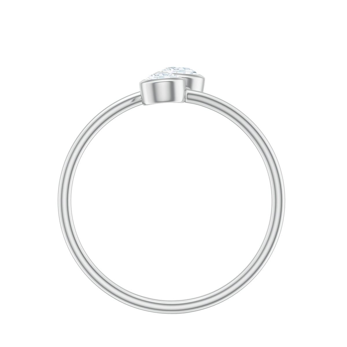Bezel Set Diamond Toi Et Moi Ring for Promise