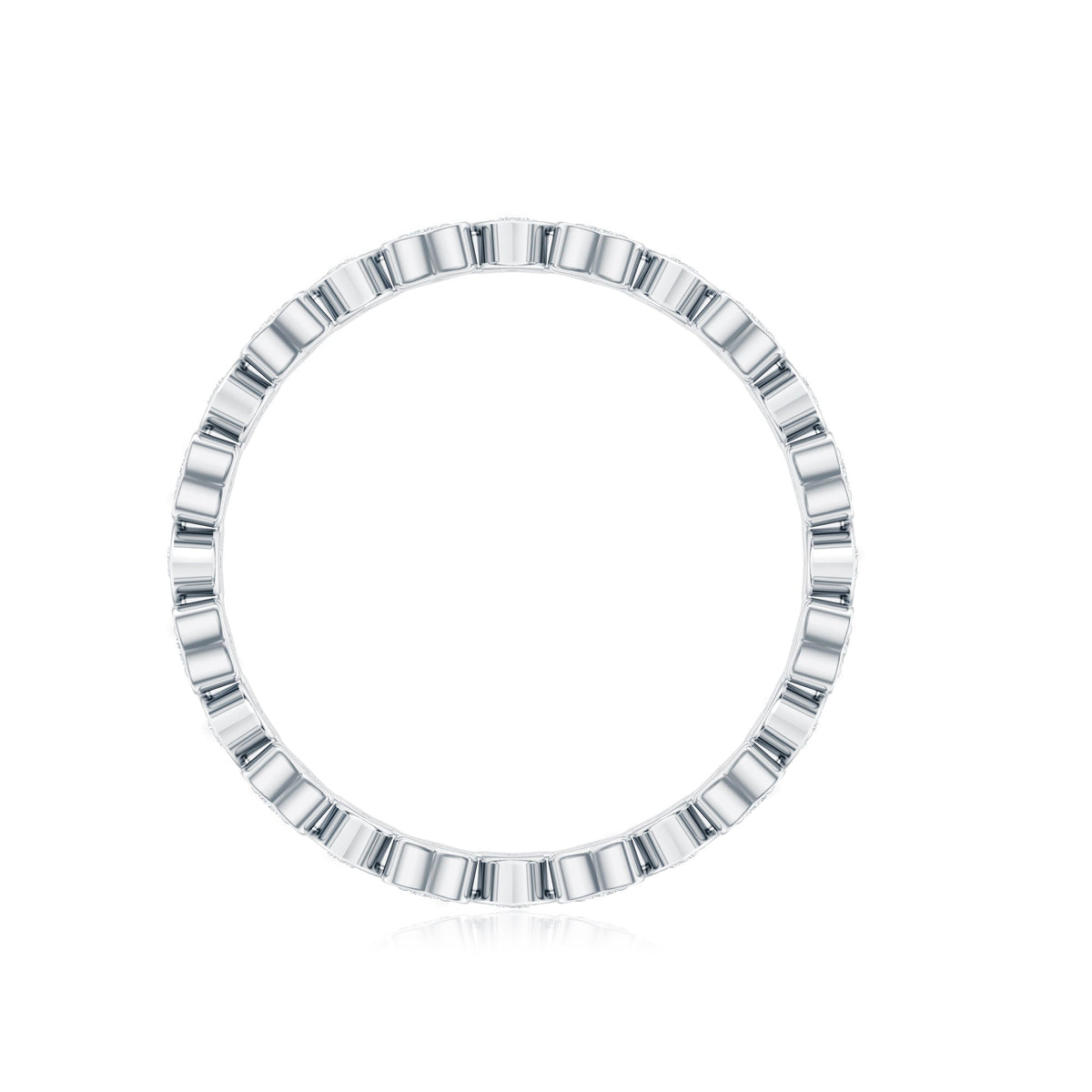 Certified Diamond Heart Eternity Band Ring