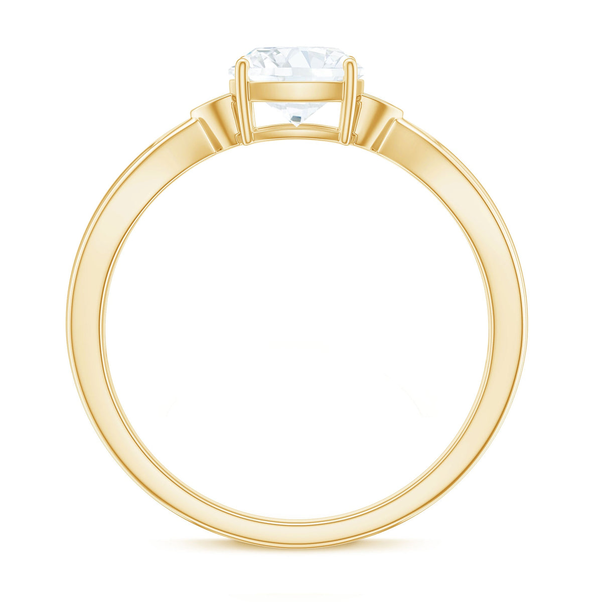 Brilliant Cut 1.7 Carat Moissanite Cushion Engagement Ring
