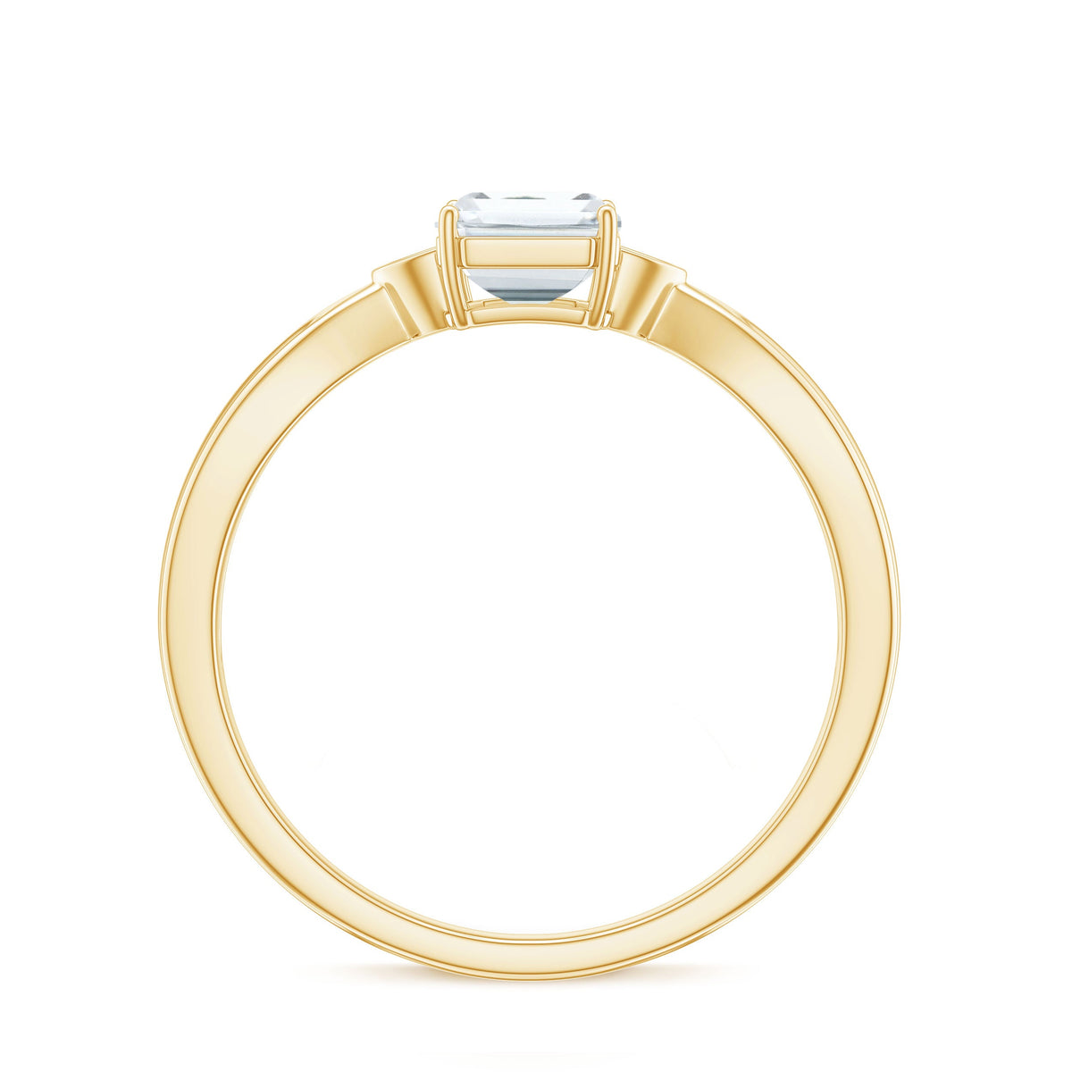 1.8 Carat Emerald Cut Certified Moissanite Engagement Ring for Women