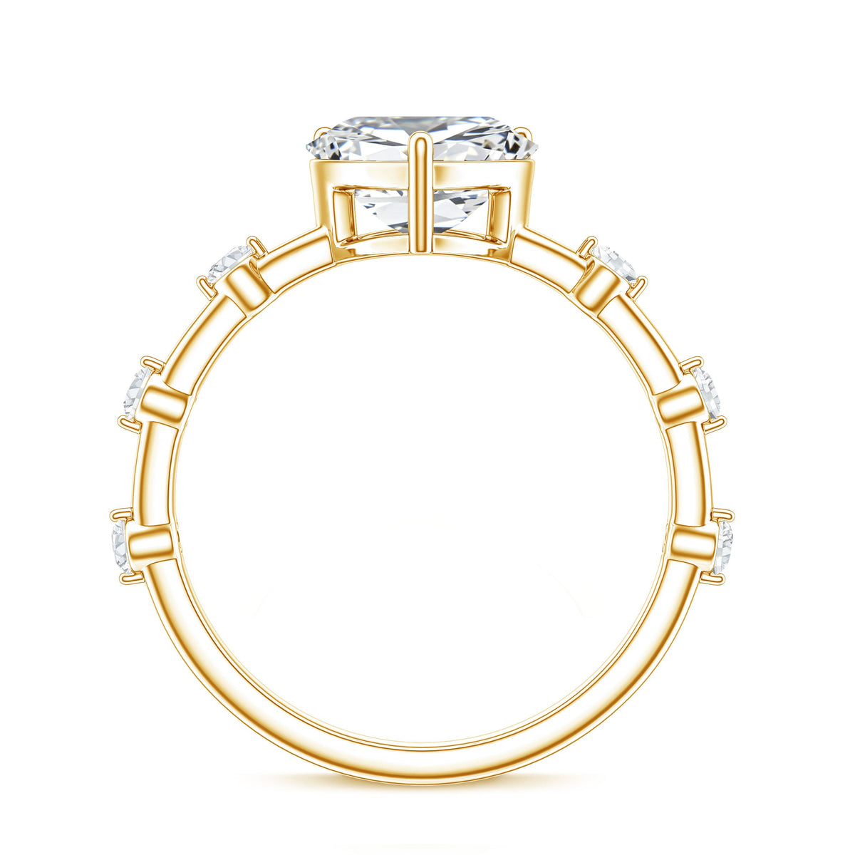 2 Carat Heart Shaped Moissanite Engagement Ring for Women