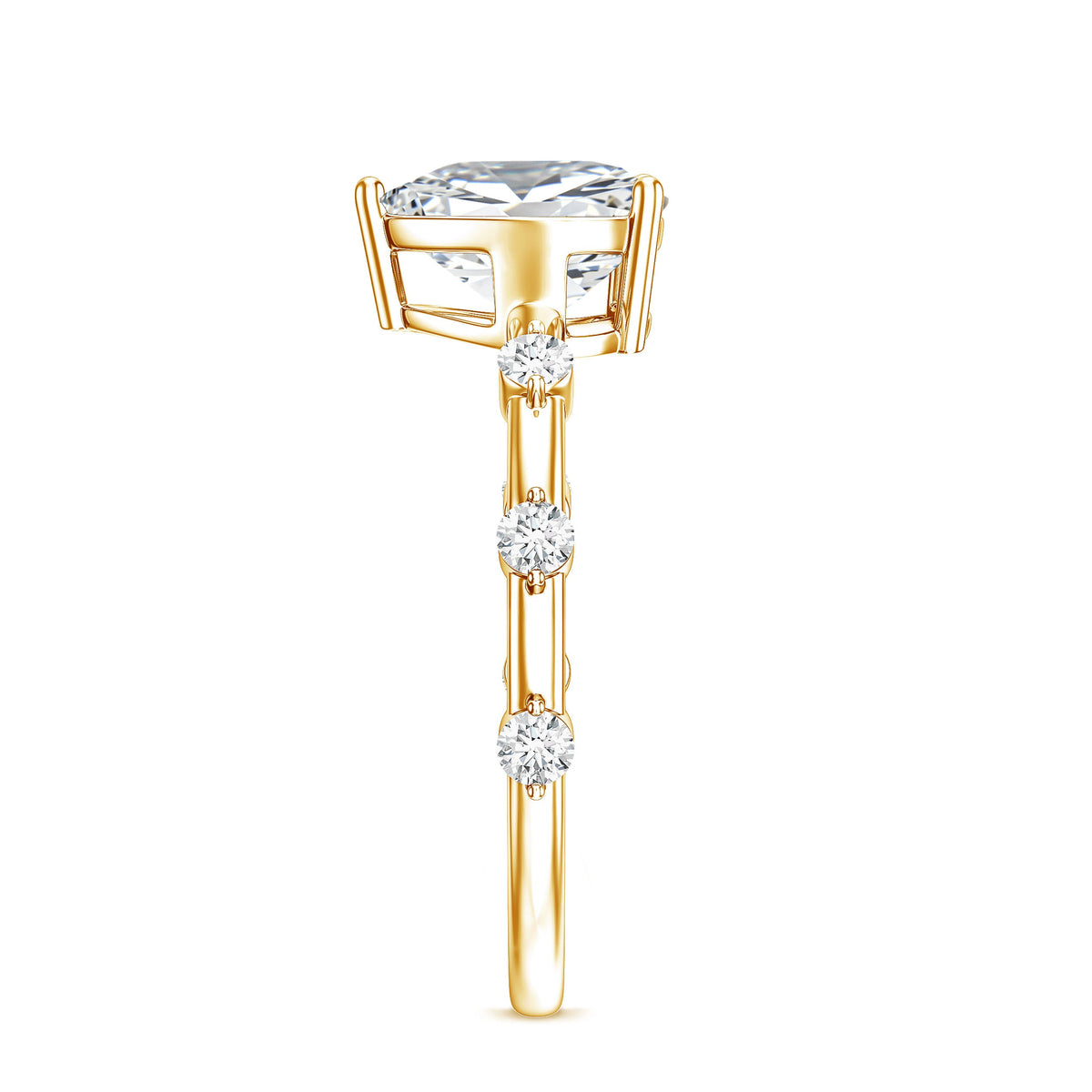 2 Carat Heart Shaped Moissanite Engagement Ring for Women