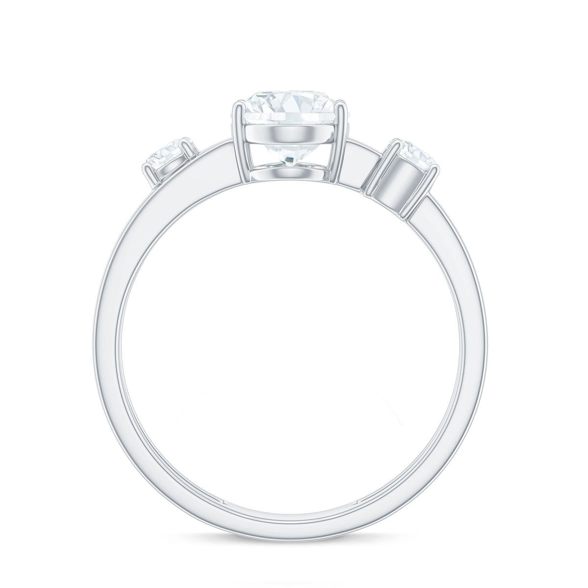 1 Carat Oval Cut Certified Moissanite Solitaire Engagement Ring